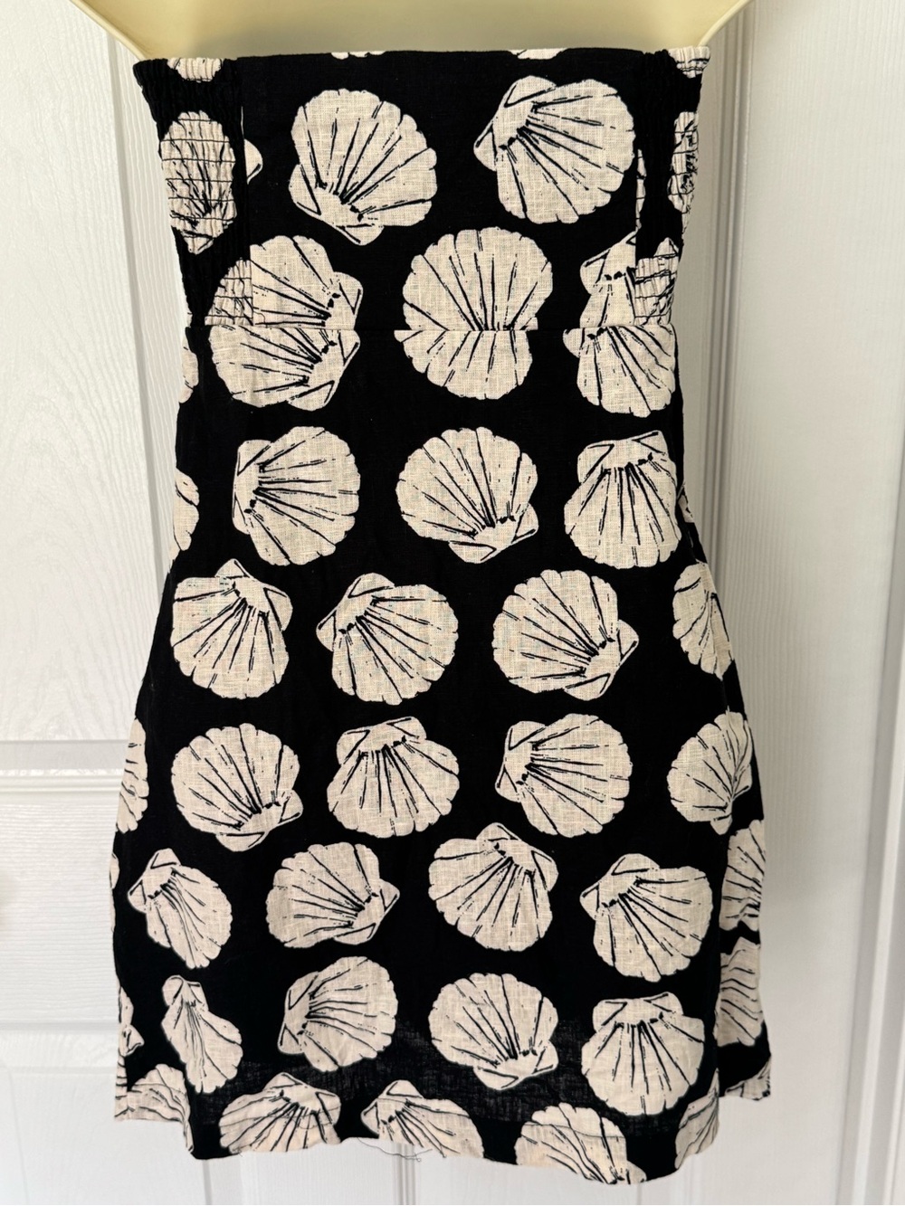 Abercrombie & Fitch Brown Strapless Seashell Linen Blend Skort Size Small - Picture 2 of 10